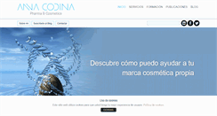 Desktop Screenshot of annacodinacosmetics.com
